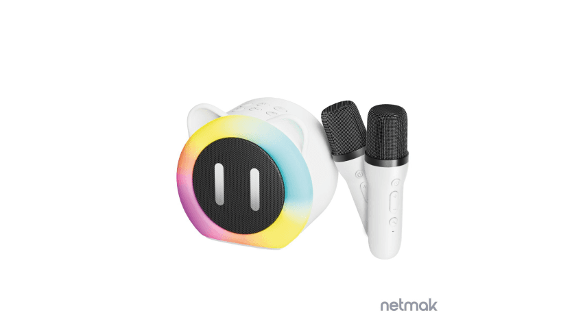 Mini Karaoke + 2 Microfono Netmak (NM-HOLY)