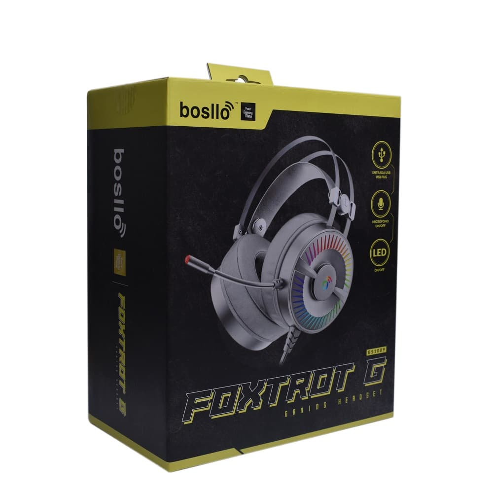 Auricular Gamer Bosllo FOXTROT G Blanco RGB USB (BS1009) (21001IC041599962W)
