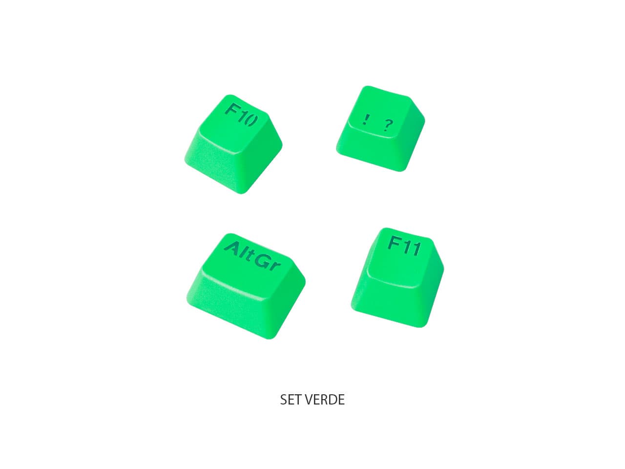 Kit de 108 Teclas para teclado Mecanico Nisuta (NS-KBGZ108) Verde