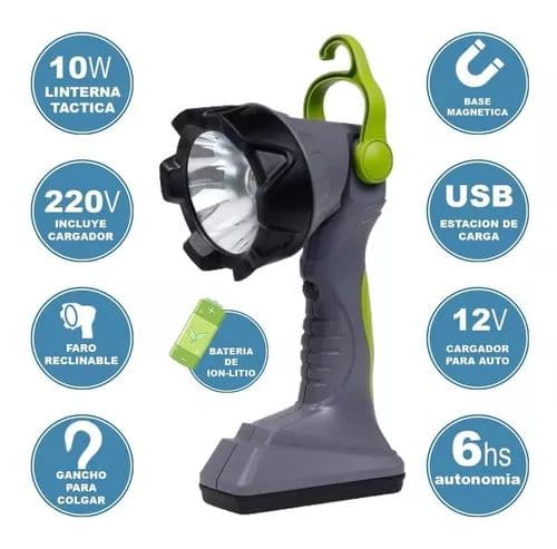 Linterna Led Tactica Profesional Atomlux Bateria Recargable (8020) 50% OFF