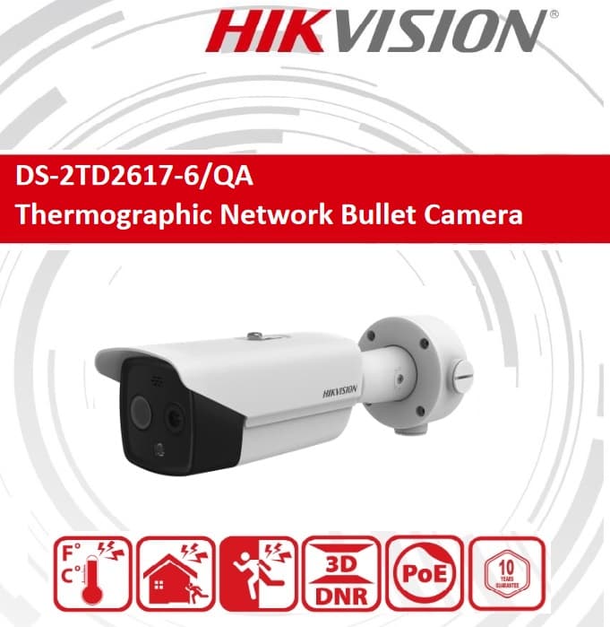 Camara IP Bullet Termica HeatPro Hikvision (DS-2TD2617-6/QA)
