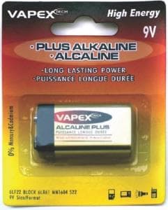 Bateria 9V Alcalina Vapex Blister x 1