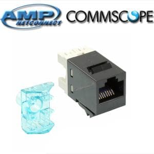 Jack AMP RJ45 Cat5e Serie SL Negro  1375191-2