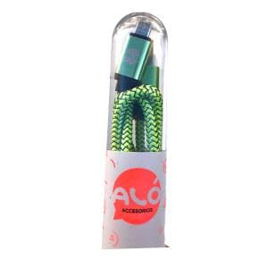 Cable USB a Micro USB Aló Trenzado Verde