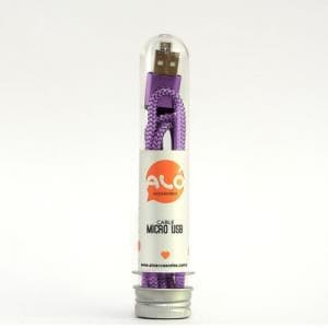 Cable USB a Micro USB Aló Trenzado Violeta