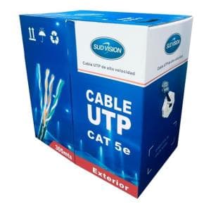 Cable UTP Cat5e 305 Mts Exterior Sudvision (Conductor CCA) SUD-UTP5E-305CCA-EX