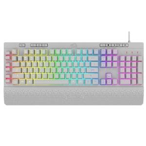 Teclado USB Gamer Redragon K512 SHIVA Blanco RGB (K512W-RGB)