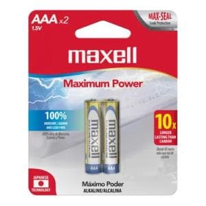 Pila Maxell Alcalina AAA Blister x2 1.5V (AAA-2BP) (BP X24)