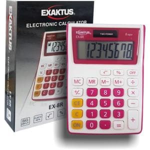 Calculadora Exaktus EX-8R Roja