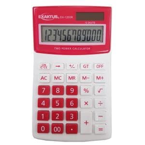 Calculadora Exaktus EX-1200R Roja