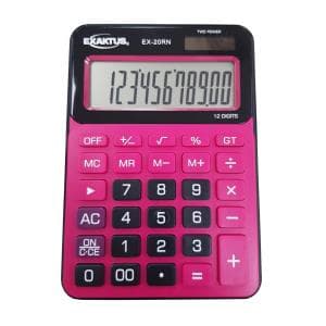 Calculadora Exaktus EX-20RN Roja/Negra