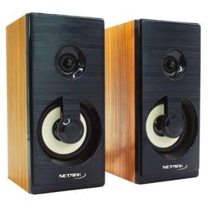Parlante Netmak 2.0 6W (NM-BORA) Madera Marron