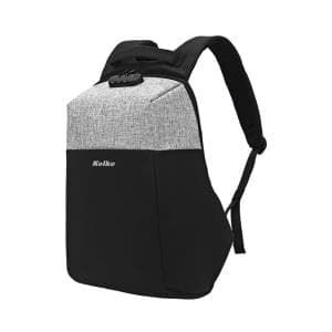 Mochila Kolke 15.6" Anti Robo C/Candado KVM-532 (630124) Gris-Negro
