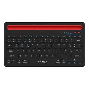 Teclado Bluetooth 5.0 Recargable Netmak Negro (NM-KB650)