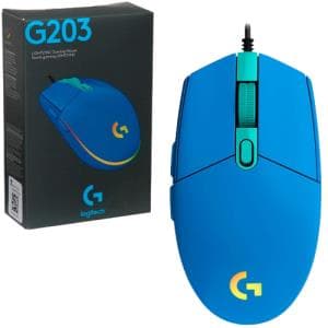 Mouse USB Gamer Logitech G203 (910-005795) Lightsync Blue
