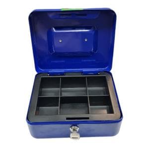 Cofre Portavalores con Bandeja y 2 Llaves Global (COFRE-20X15X9-BL)
