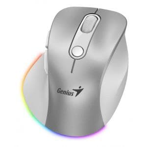 Mouse Inalambrico Genius Rs2 Ergo 9000S Pro Silver RGB (31030039402)