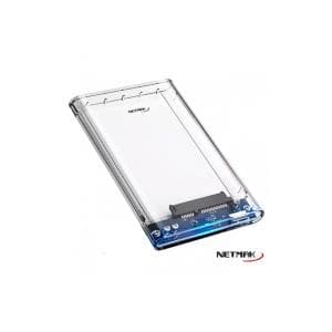 Carry Disk Externo Sata 2.5" USB 3.0 Transparente Netmak (NM-CASE-TR)