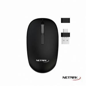 Mouse Inalambrico Receptor USB/USB-C Netmak (NM-M660) Negro