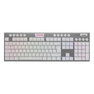 Teclado Gamer Redragon Horus Inalambrico White (K619W-RGB SP-RED) Switch Red