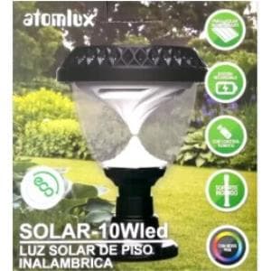 Luz Solar de Piso Inalambrica 10w con Modo RGB Atomlux (SOLAR-10Wled)