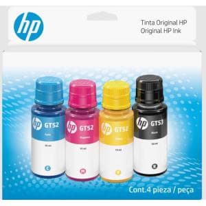 Kit x4 Botella HP GT53/GT52 Cyan-Magenta-Amarillo (9F3N4AL)