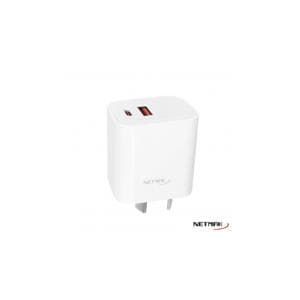 Cargador Doble Qc Usb + Pd Usb-C 20W Netmak (NM-CP7)
