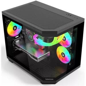 Gabinete Gamer Solarmax CM-B951-SF Negro Sin Fuente (desp IC04 202851 M)