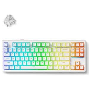 Teclado Mecanico Mchose K87 White Ice Switch (MCK876) A01480
