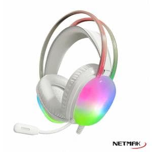 Auricular Gamer 3.5+Usb Blanco Netmak (NM-N25-W)