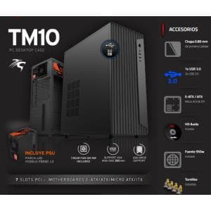 Gabinete Sentey TM10 c/Fuente FB550-LX 3 front Ports + Teclado KB01/Mouse MS01 (TM10)