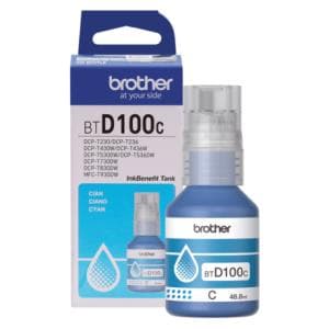 Botella Tinta Brother X 48.8 Ml Cian BTD100C