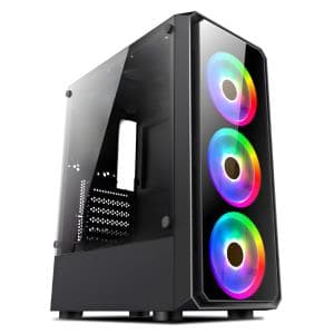Gabinete Gamer JALATEC (JT-LX76) Lateral/Frente Vidrio Fuente 750W 80 Plus Bronze