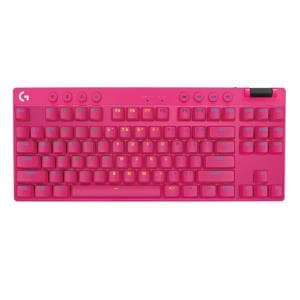 Teclado Gaming Logitech G PRO X TKL LigthSpeed Magenta Ingles (920-012154)