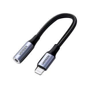 Cable Lightning Hembra 3.5MM Redondo De Aluminio 10CM GRIS US211 UGREEN