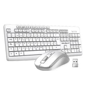 Combo Teclado y Mouse Inalambrico Solarmax (KMC2300W) Blanco