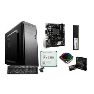 PC Completa Jalatec JT-K708 Ryzen 5 5600GT/B450MHP/8GB DDR4/SSD 240GB/ Cooler Gamma 300