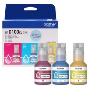 Botella Tinta Brother X 3 Cyan/Magenta/Amarillo 48.8 Ml BTD100CL 3PK