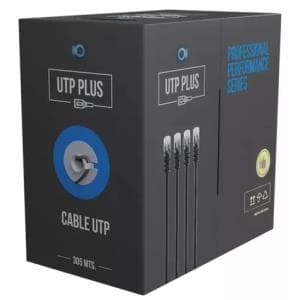 Cable UTP PLUS 305mts Cat5 Exterior 100%  Cobre (UTP-305-100% COBRE)