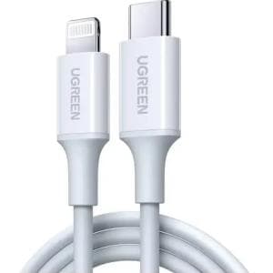 Cable Usb-C a Lightning PD carga Rapida 3A 1m Blanco Ugreen (US171) 10493